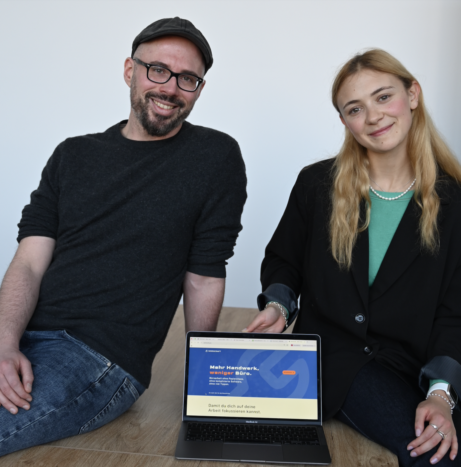 Jenny und Aron, Gründer von Workcraft